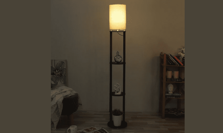 Floor Lamp with Shelves